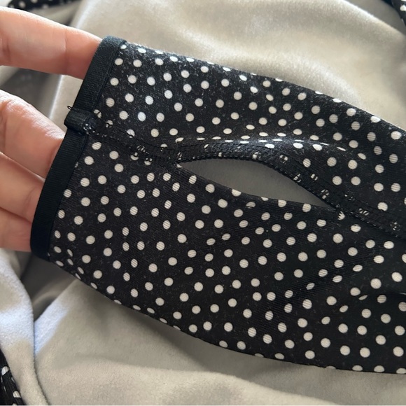 Nike Pro Womens Dri-Fit Fleece Lined Half Zip Long Sleeve Polka Dot Training Top - Picture 8 of 11